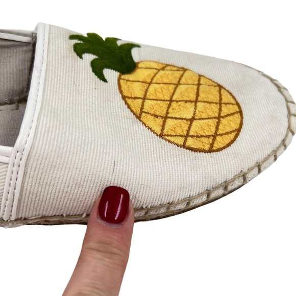 Circus Sam Edelman Slip On Canvas Flat Shoes Round Toe White Women SZ 7 - Picture 7 of 10